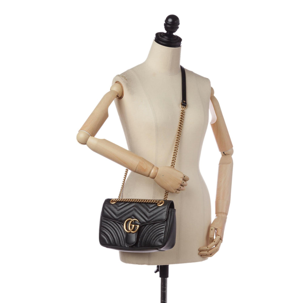 Gucci GG Marmont Leather Crossbody Bag (SHG-34307)