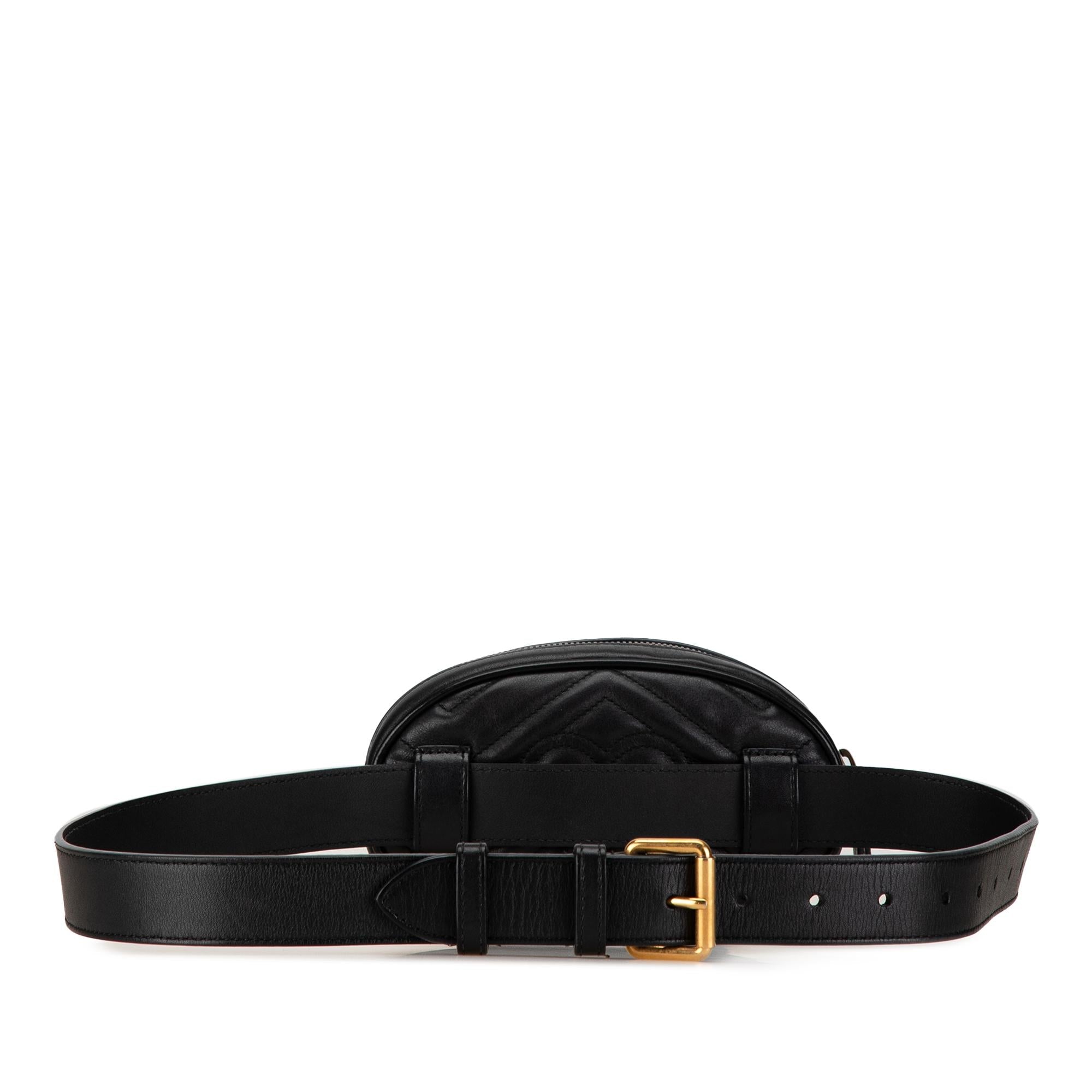 Gucci GG Marmont Leather Matelasse Belt Bag
