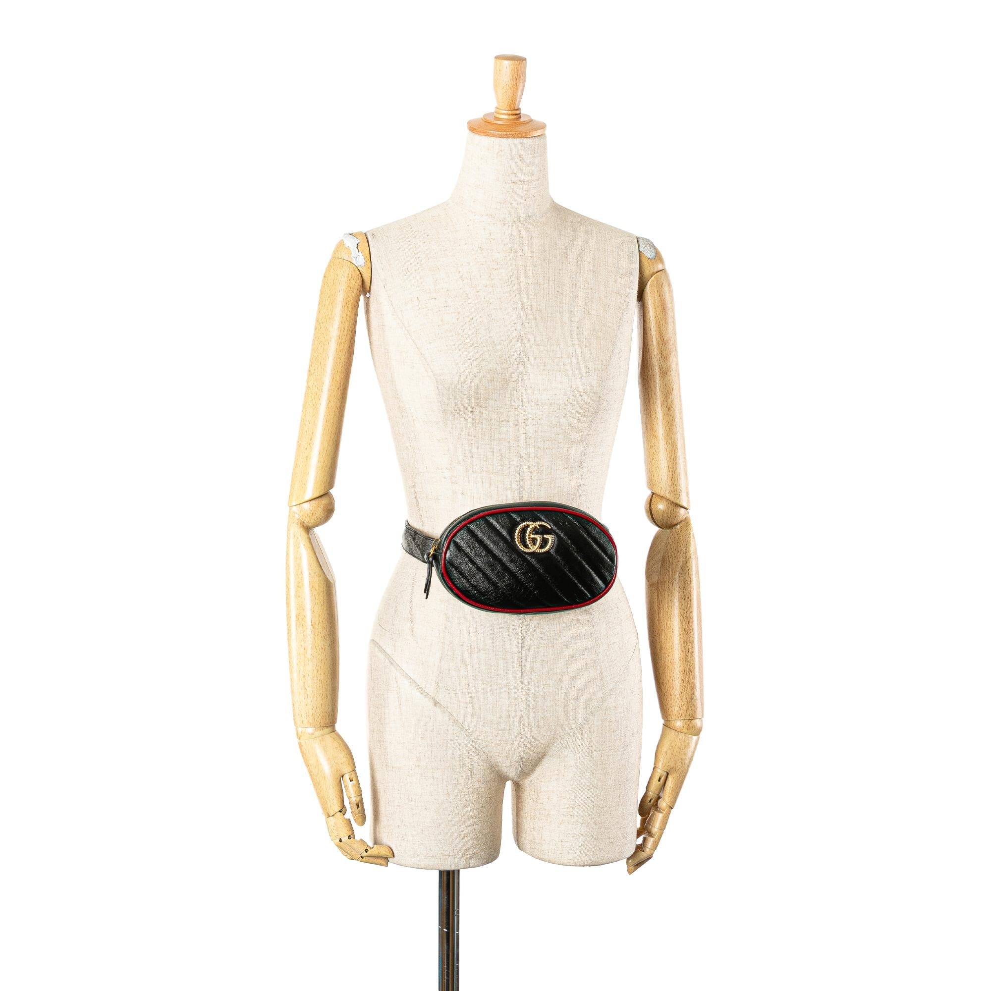 Gucci GG Marmont Leather Matelasse Torchon Belt Bag