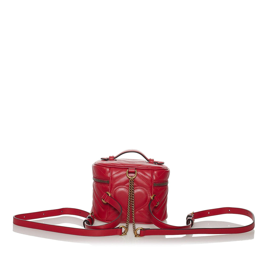 Gucci GG Marmont Leather Round Backpack (SHG-31325)