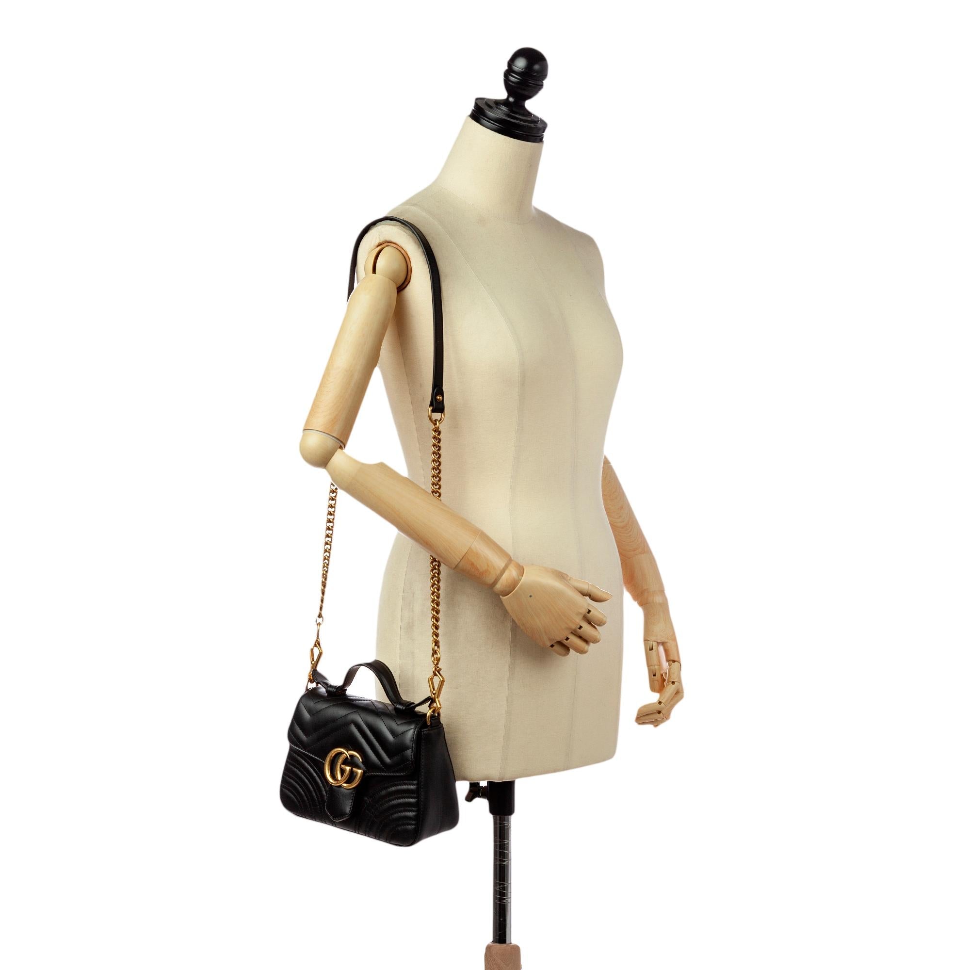Gucci GG Marmont Leather Satchel (SHG-30460)