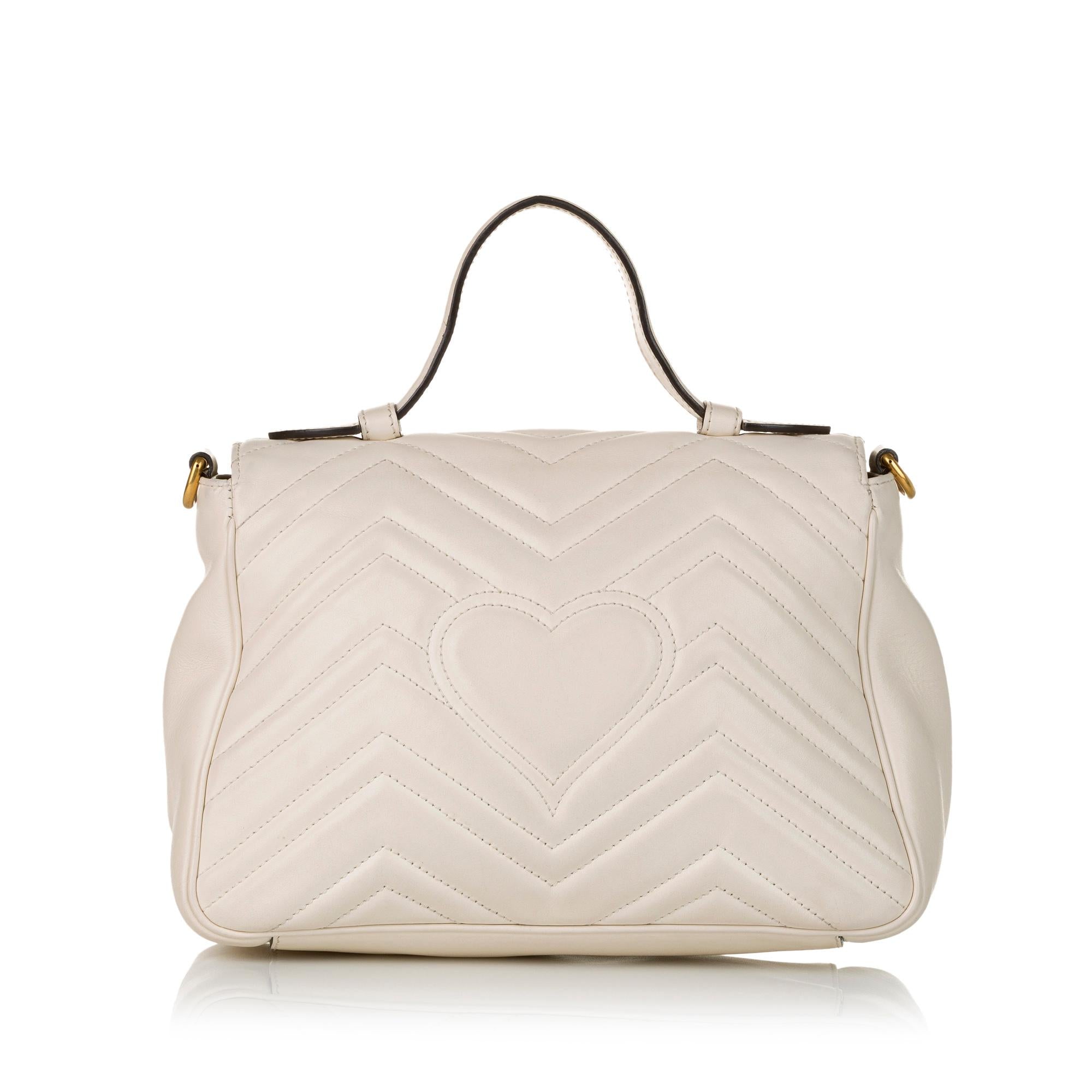 Gucci GG Marmont Leather Satchel (SHG-32596)