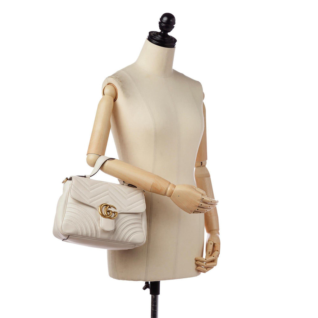 Gucci GG Marmont Leather Satchel (SHG-32596)