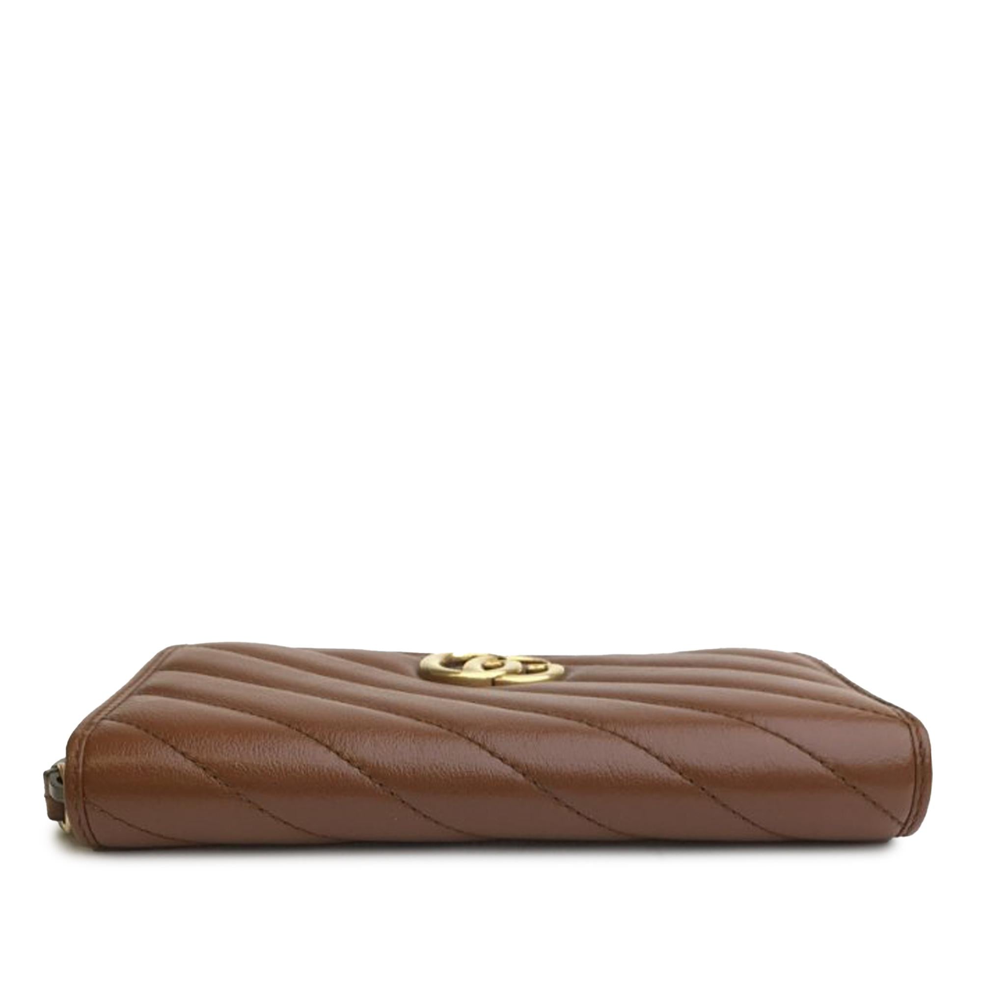 Gucci GG Marmont Leather Zip Around Wallet (SHG-f0wtVE)