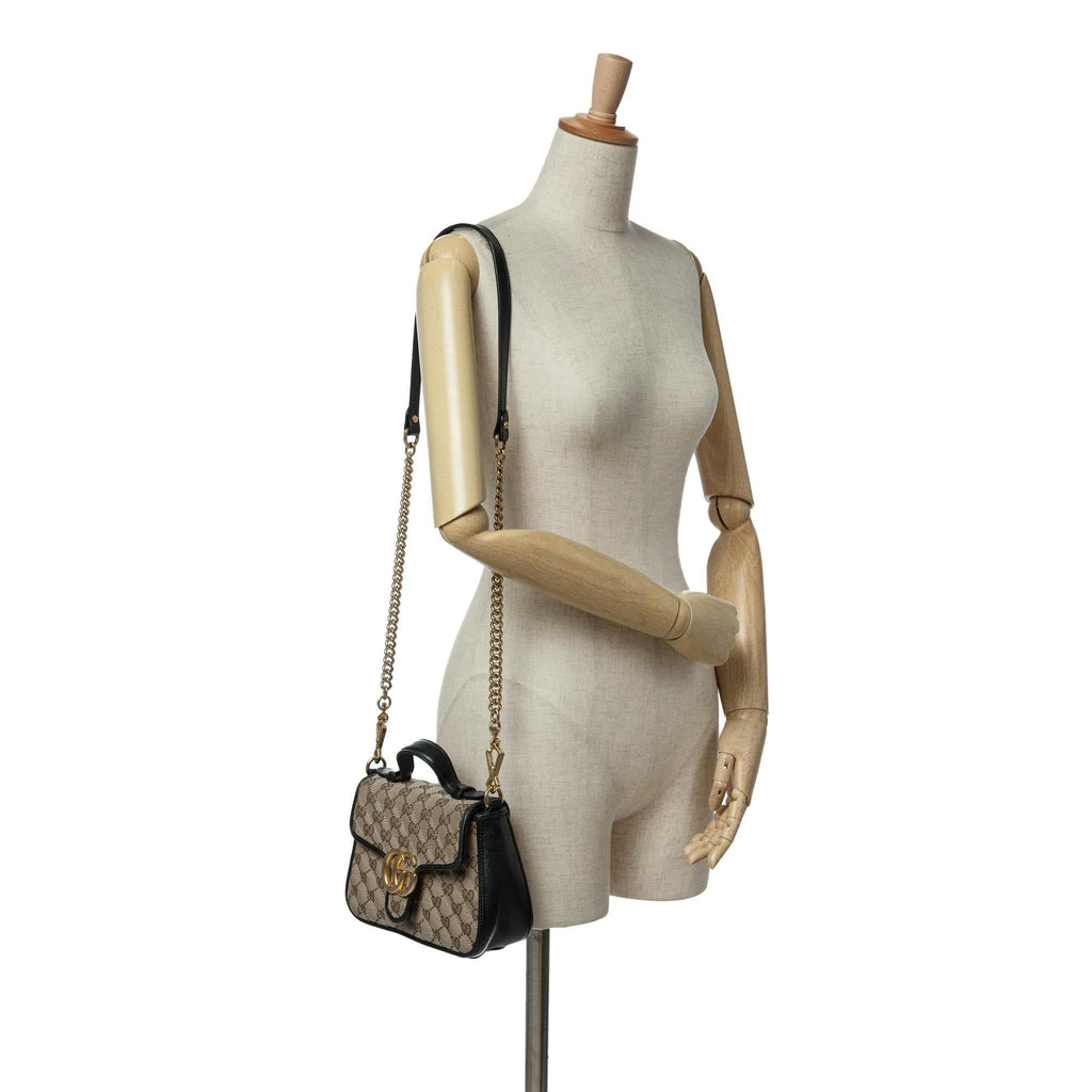 Gucci GG Marmont Matelasse Canvas Top Handle Bag