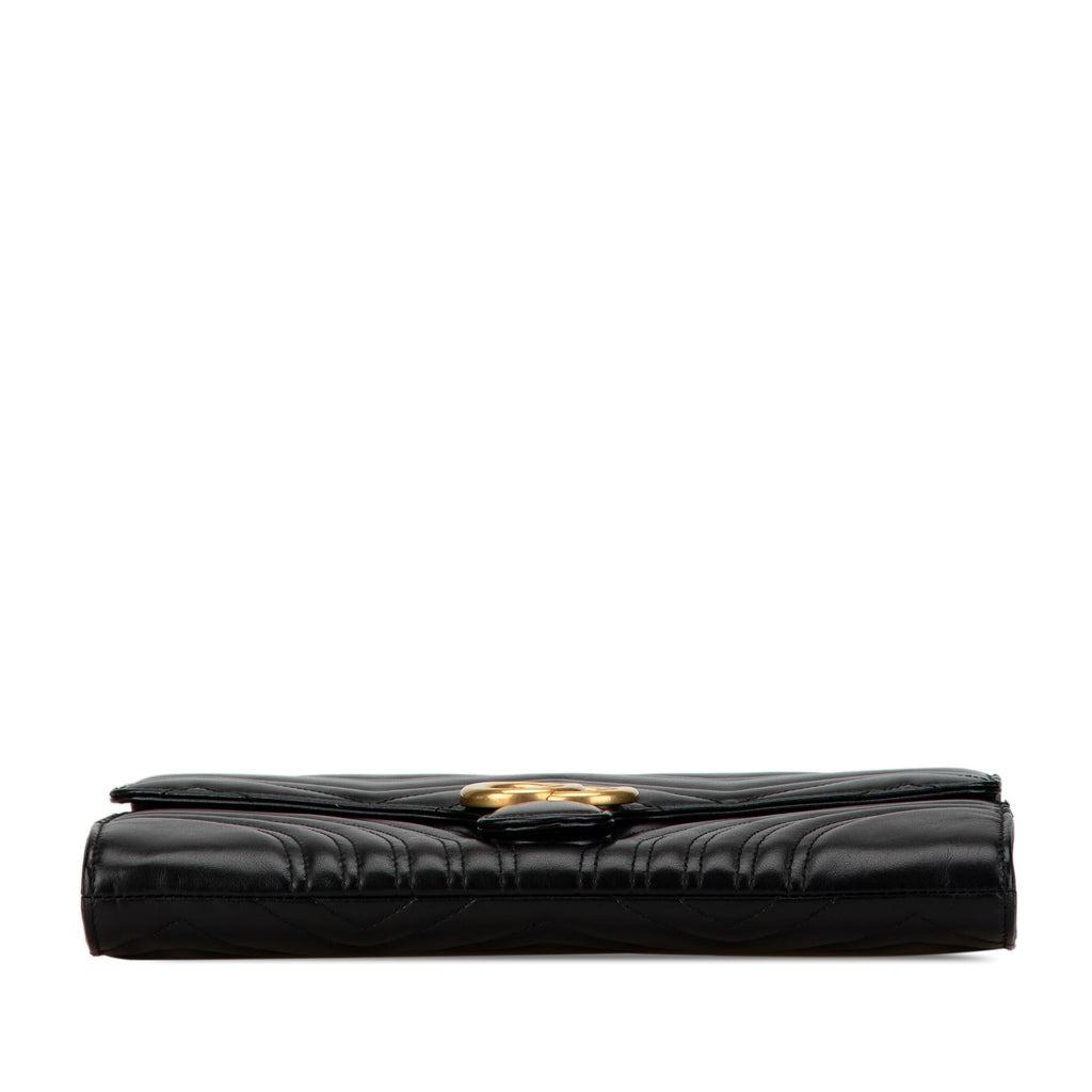 Gucci GG Marmont Matelasse Flap Leather Clutch (SHG-WIIc7g)
