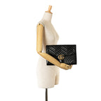 Gucci GG Marmont Matelasse Flap Leather Clutch (SHG-WIIc7g)