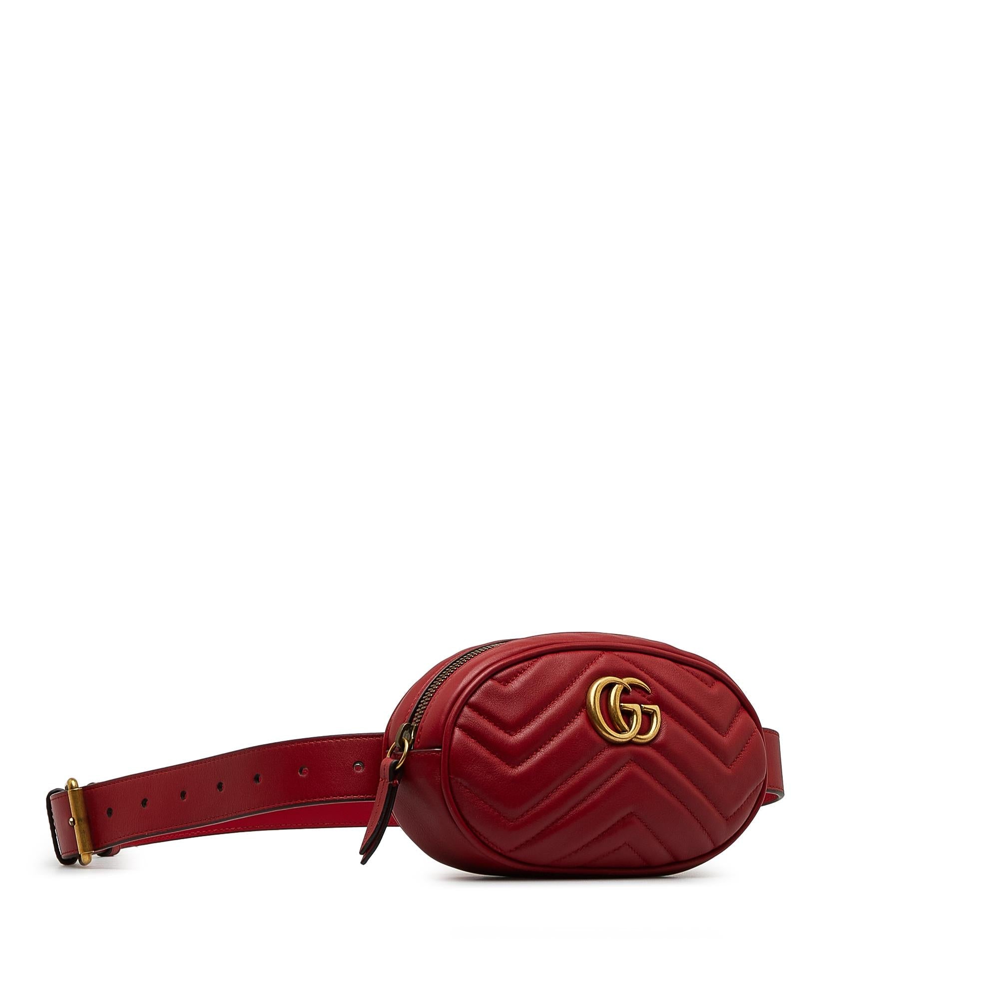 Gucci GG Marmont Matelasse Leather Belt Bag