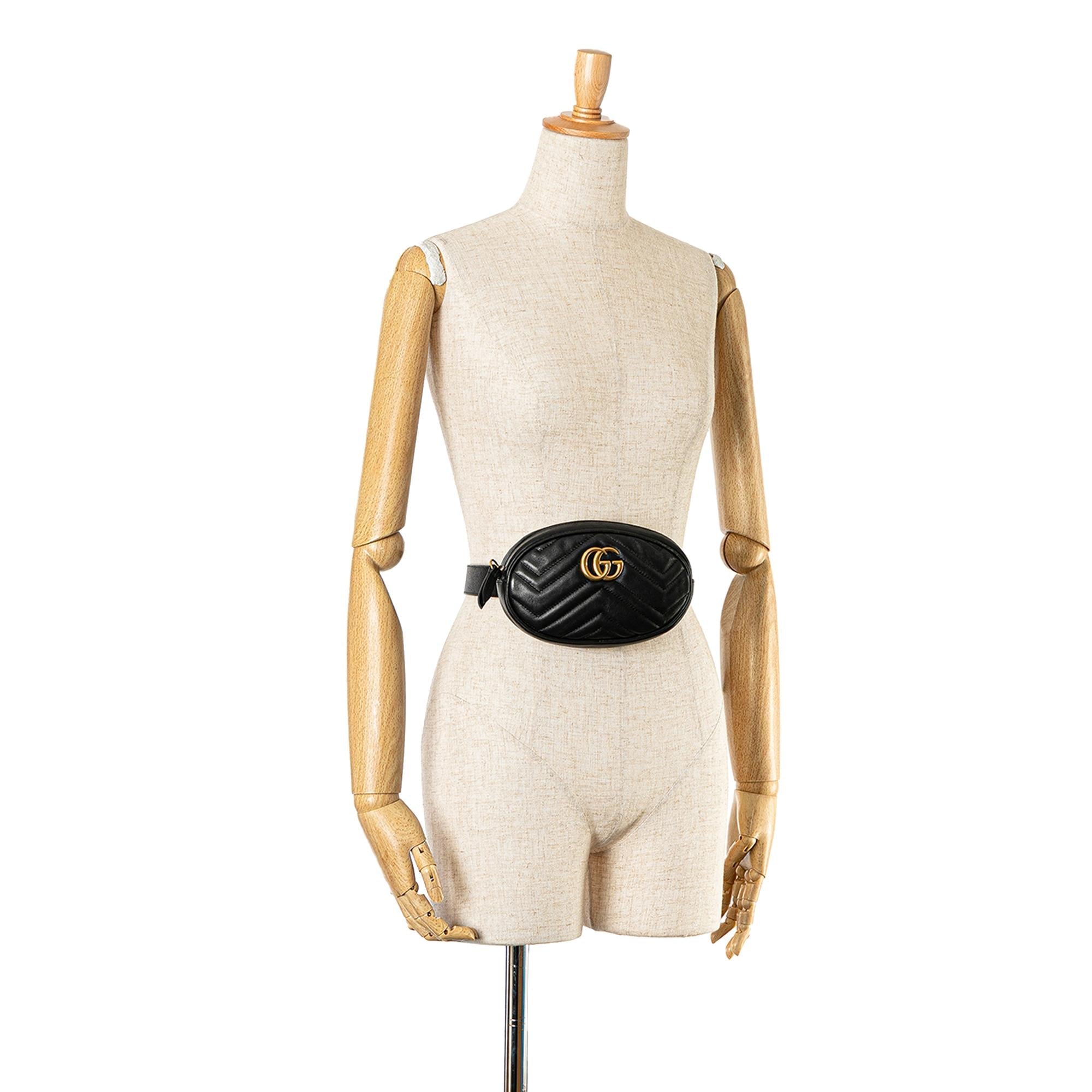 Gucci GG Marmont Matelasse Leather Belt Bag