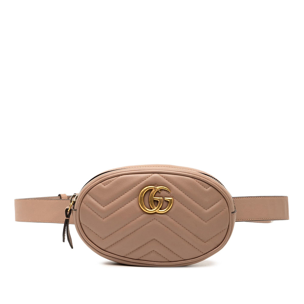 Gucci GG Marmont Matelasse Leather Belt Bag