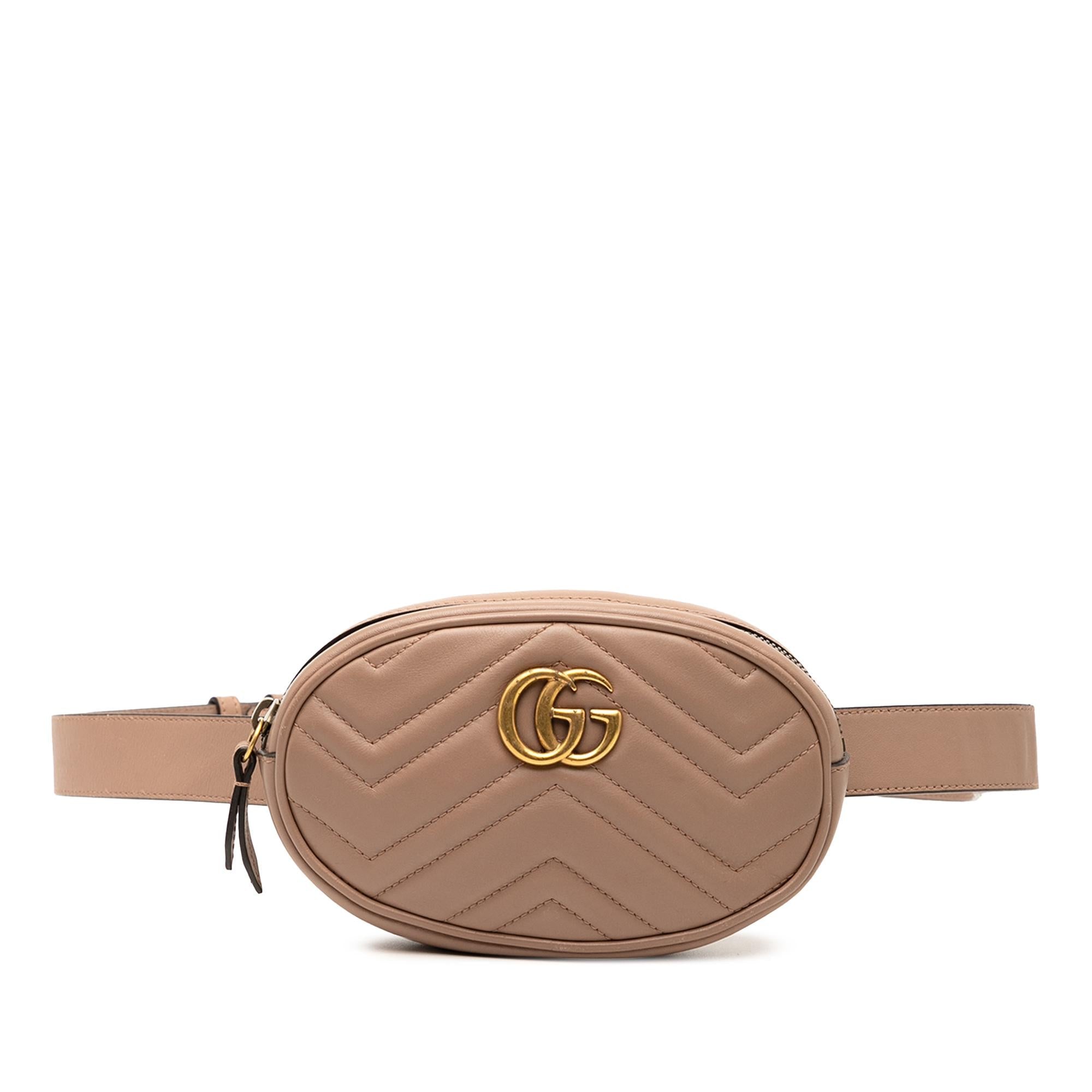 Gucci GG Marmont Matelasse Leather Belt Bag