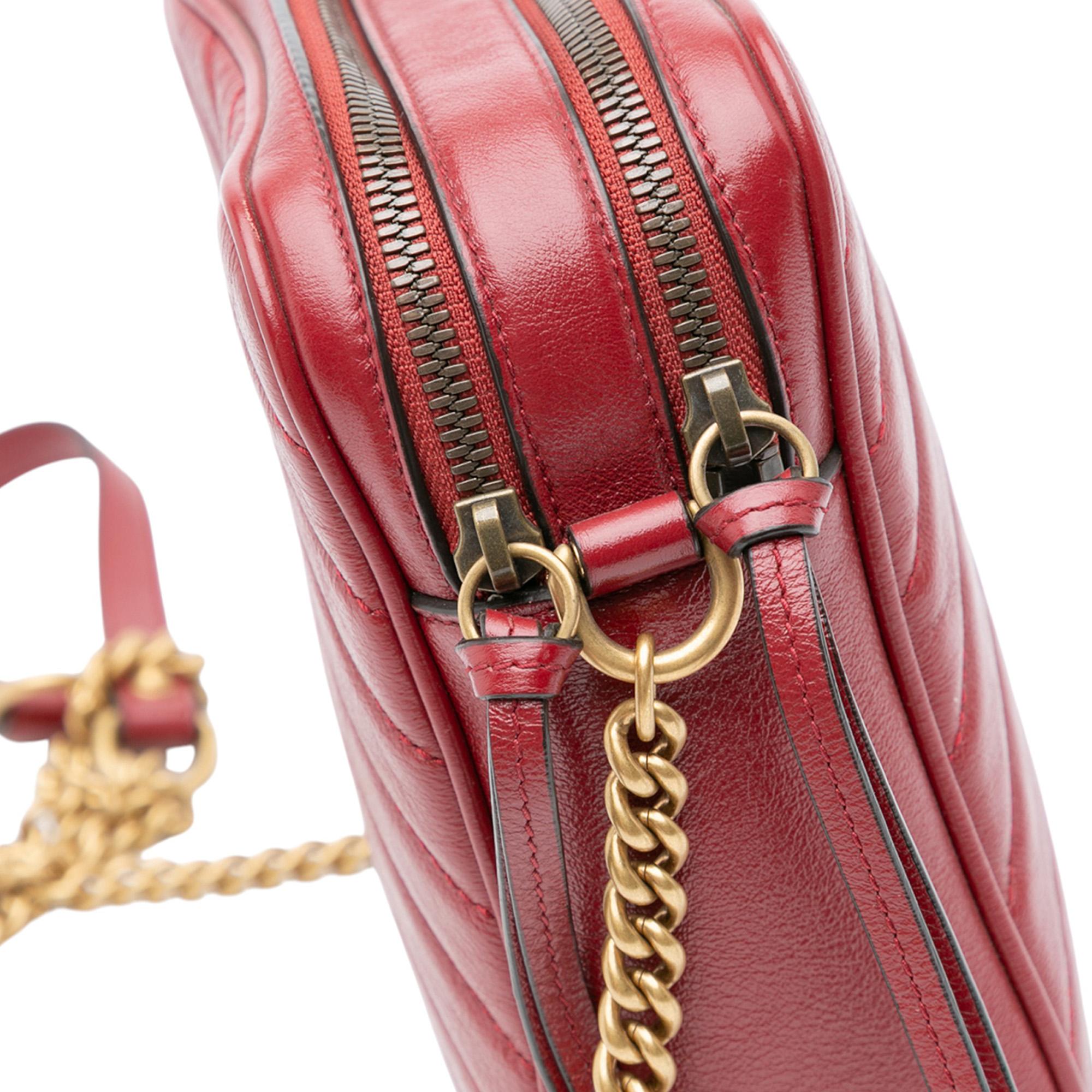 Gucci GG Marmont Matelasse Leather Double Zip Crossbody