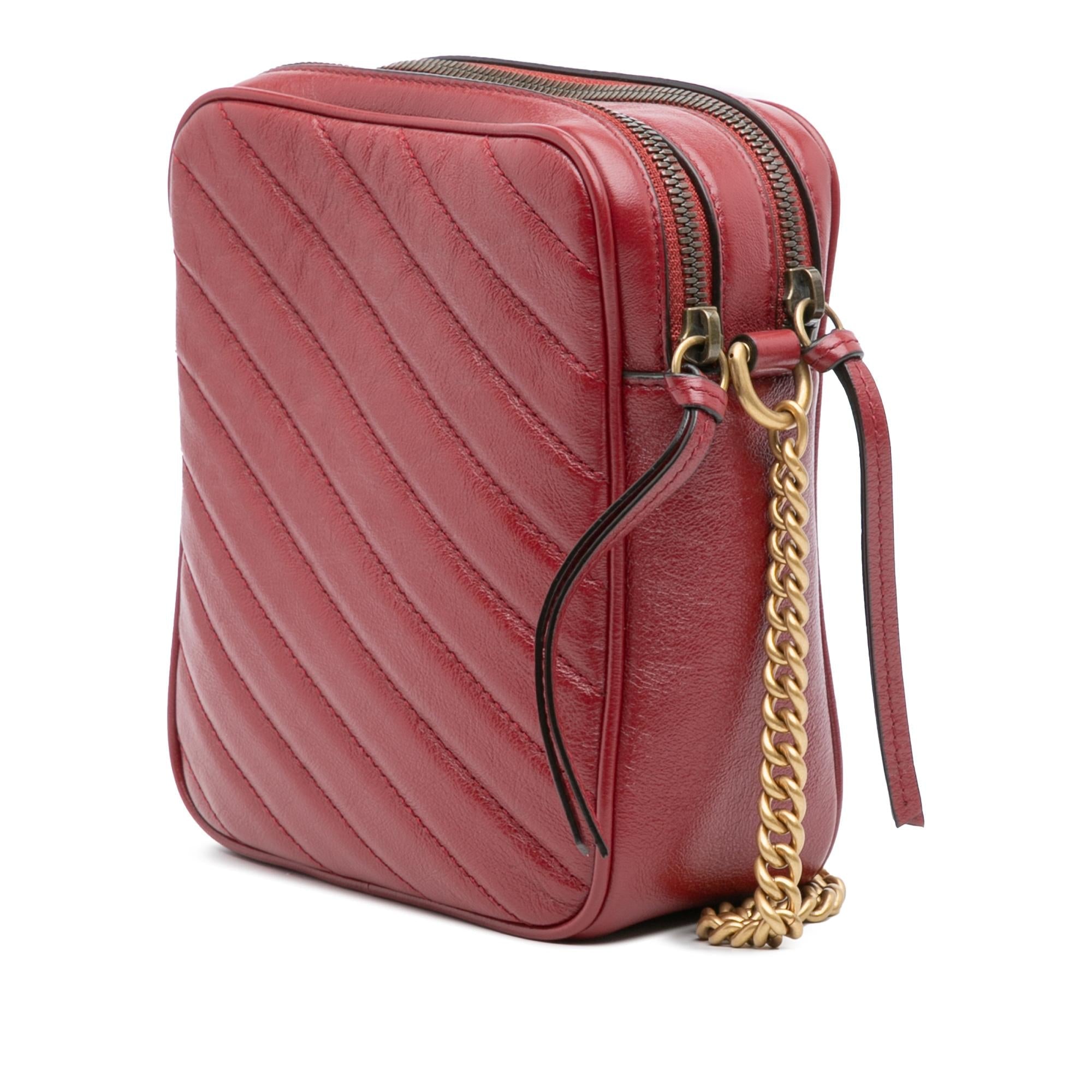 Gucci GG Marmont Matelasse Leather Double Zip Crossbody