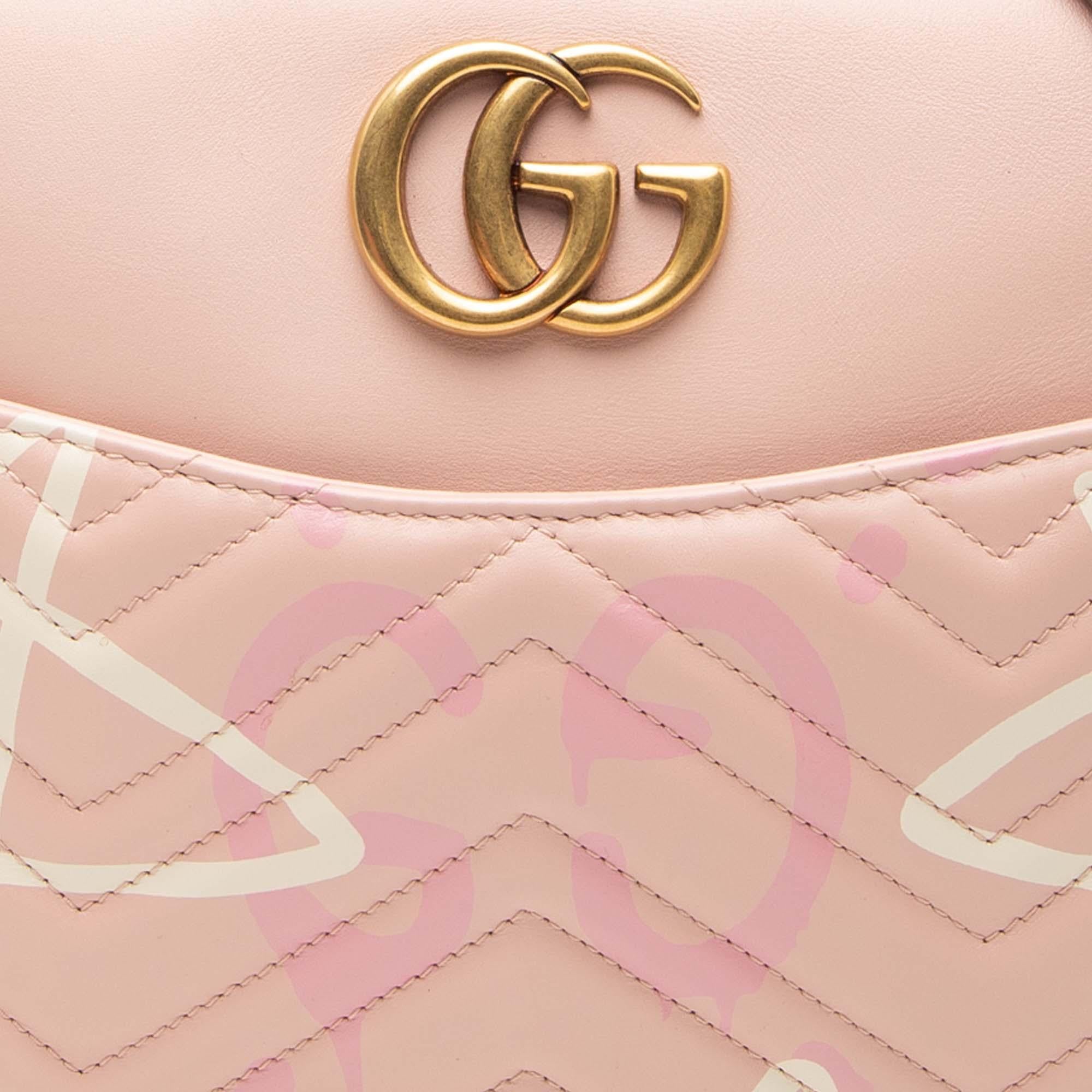 Gucci GG Marmont Matelasse Leather Gucci Ghost Crossbody