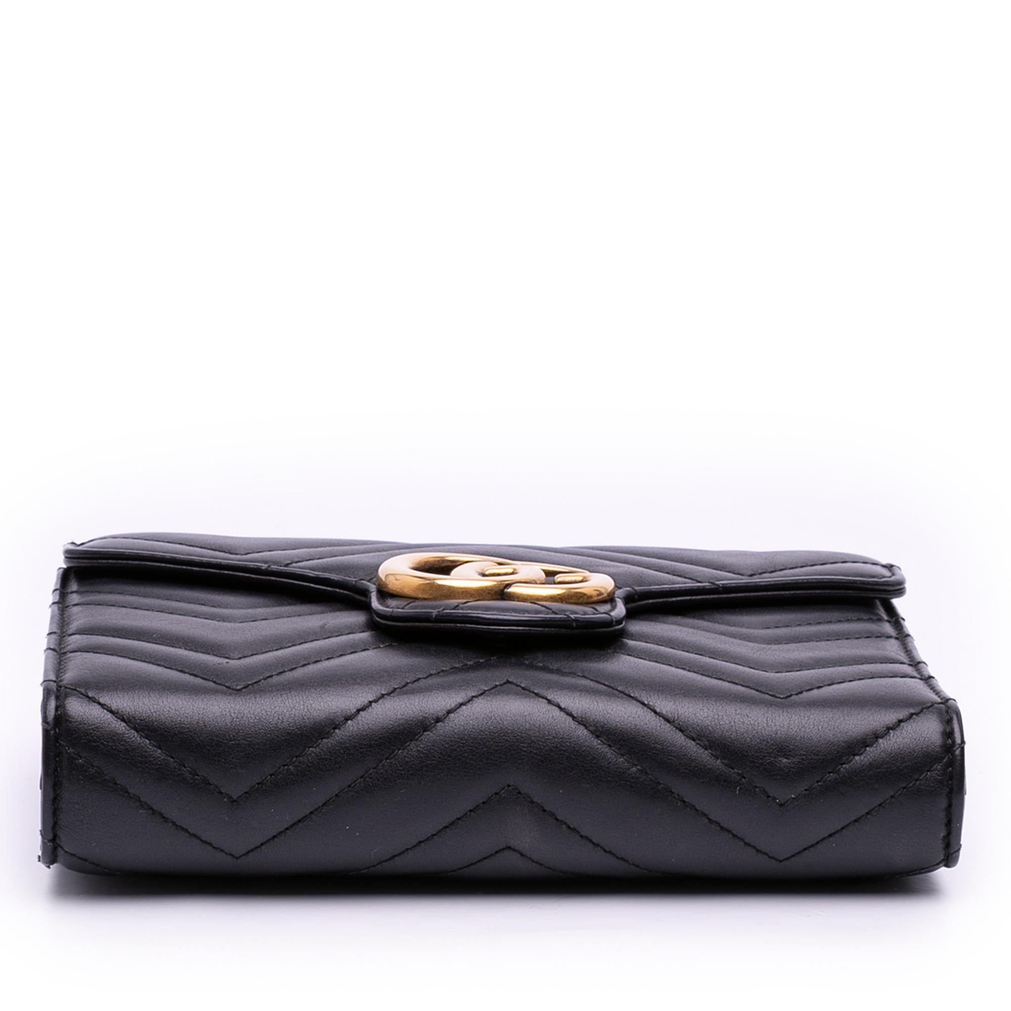 Gucci GG Marmont Matelasse Leather Wallet On Chain