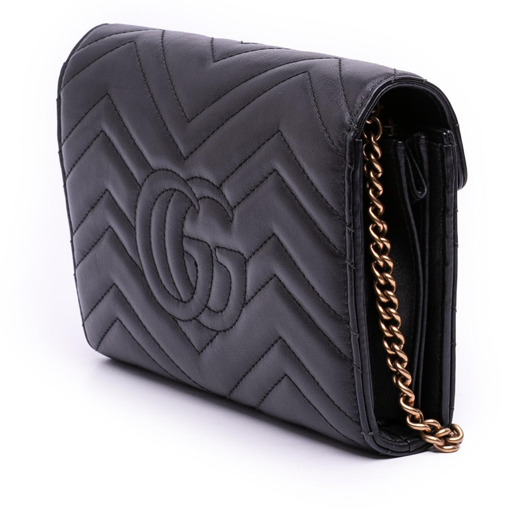 Gucci GG Marmont Matelasse Leather Wallet On Chain