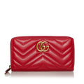 Gucci GG Marmont Matelasse Leather Zip Around Wallet (SHG-33565)