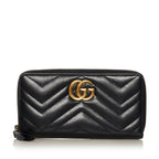 Gucci GG Marmont Matelasse Leather Zip Around Wallet (SHG-34290)