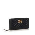Gucci GG Marmont Matelasse Leather Zip Around Wallet (SHG-34459)