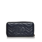 Gucci GG Marmont Matelasse Leather Zip Around Wallet (SHG-35055)