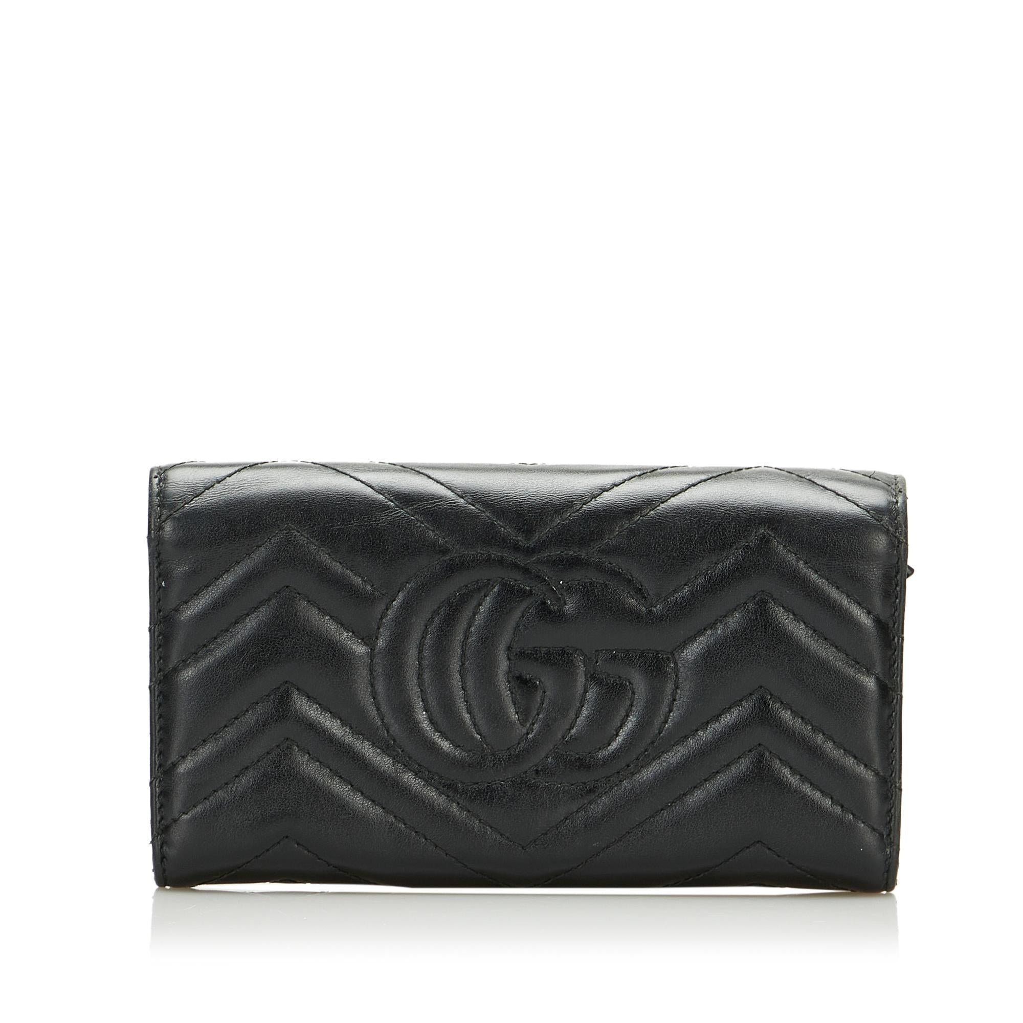 Gucci GG Marmont Matelasse Long Wallet (SHG-HSwh8O)