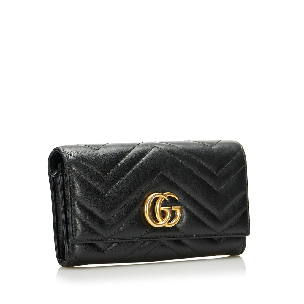 Gucci GG Marmont Matelasse Long Wallet (SHG-HSwh8O)