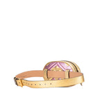 Gucci GG Marmont Matelasse Metallic Bicolor Leather Belt Bag
