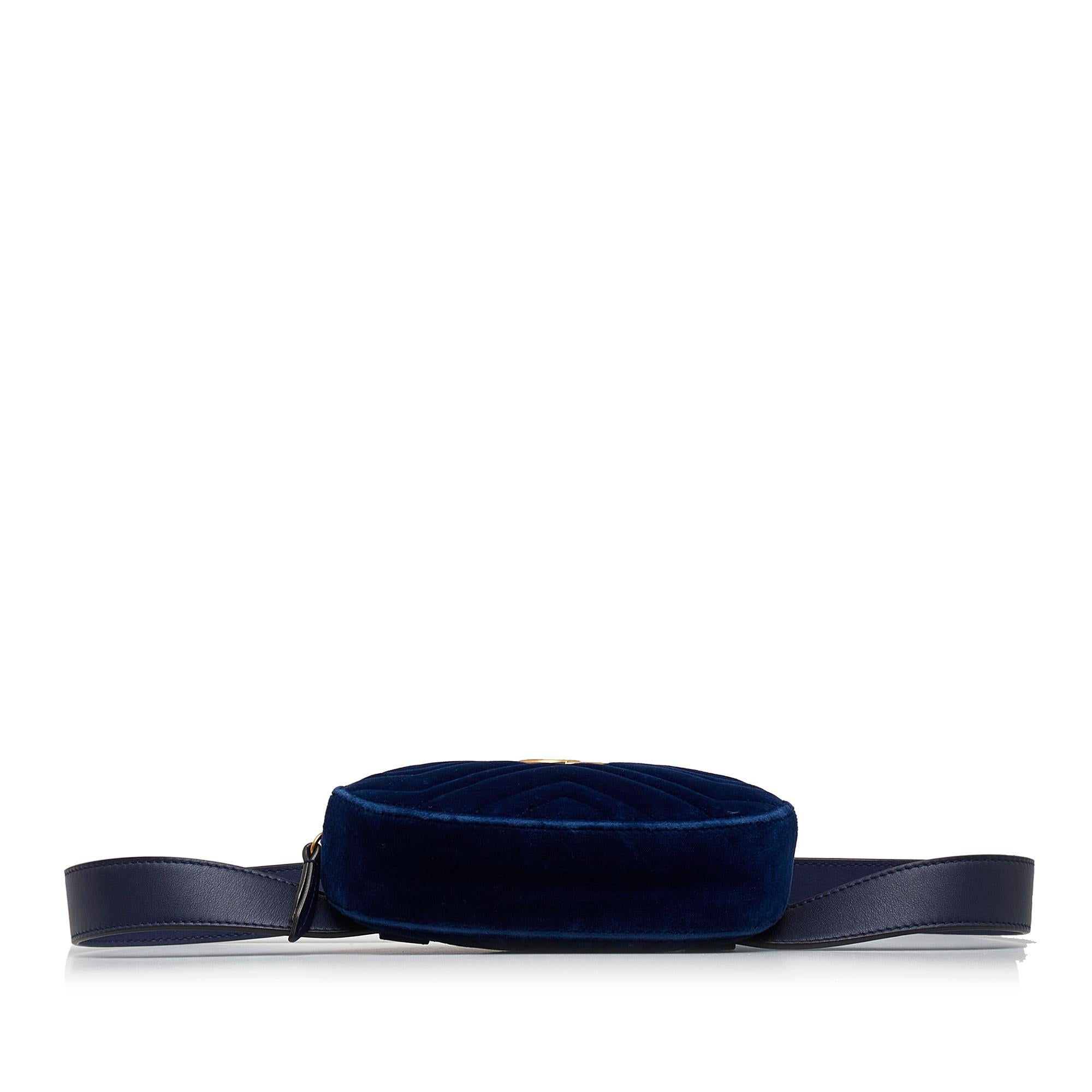 Gucci GG Marmont Matelasse Velvet Belt Bag