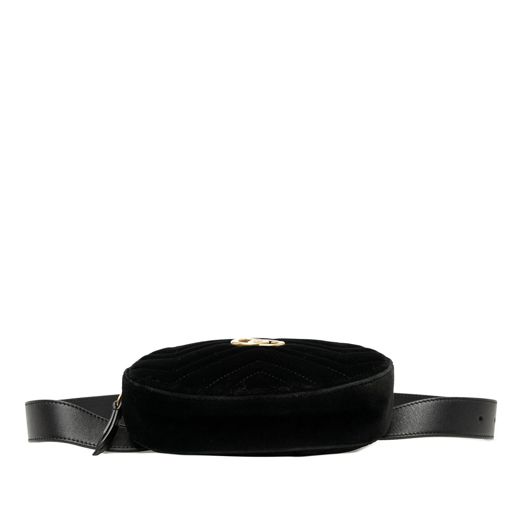 Gucci GG Marmont Matelasse Velvet Belt Bag