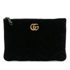 Gucci GG Marmont Matelasse Velvet Clutch