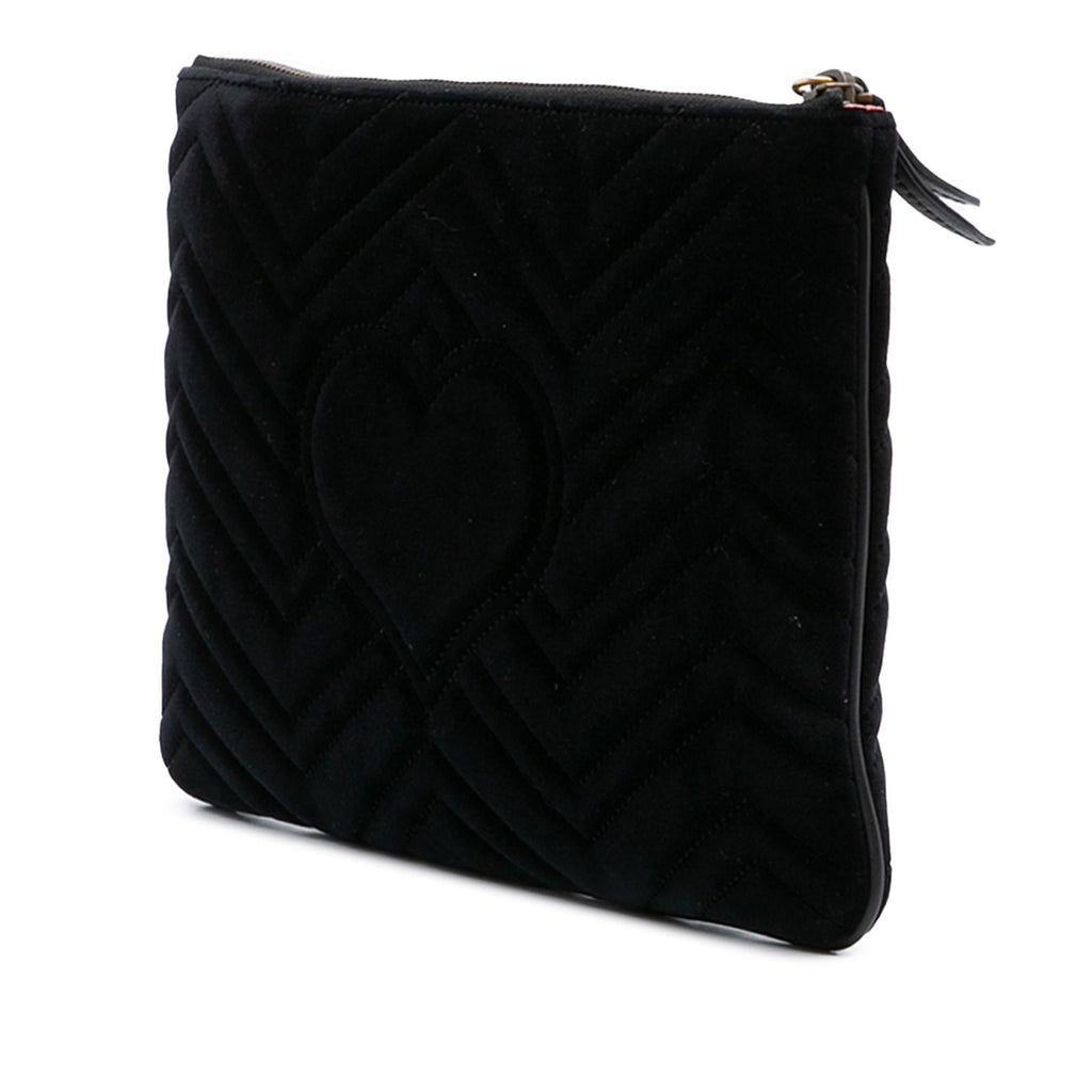 Gucci GG Marmont Matelasse Velvet Clutch