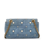 Gucci GG Marmont Pearl Studded Matelasse Crossbody (SHG-lB59yk)