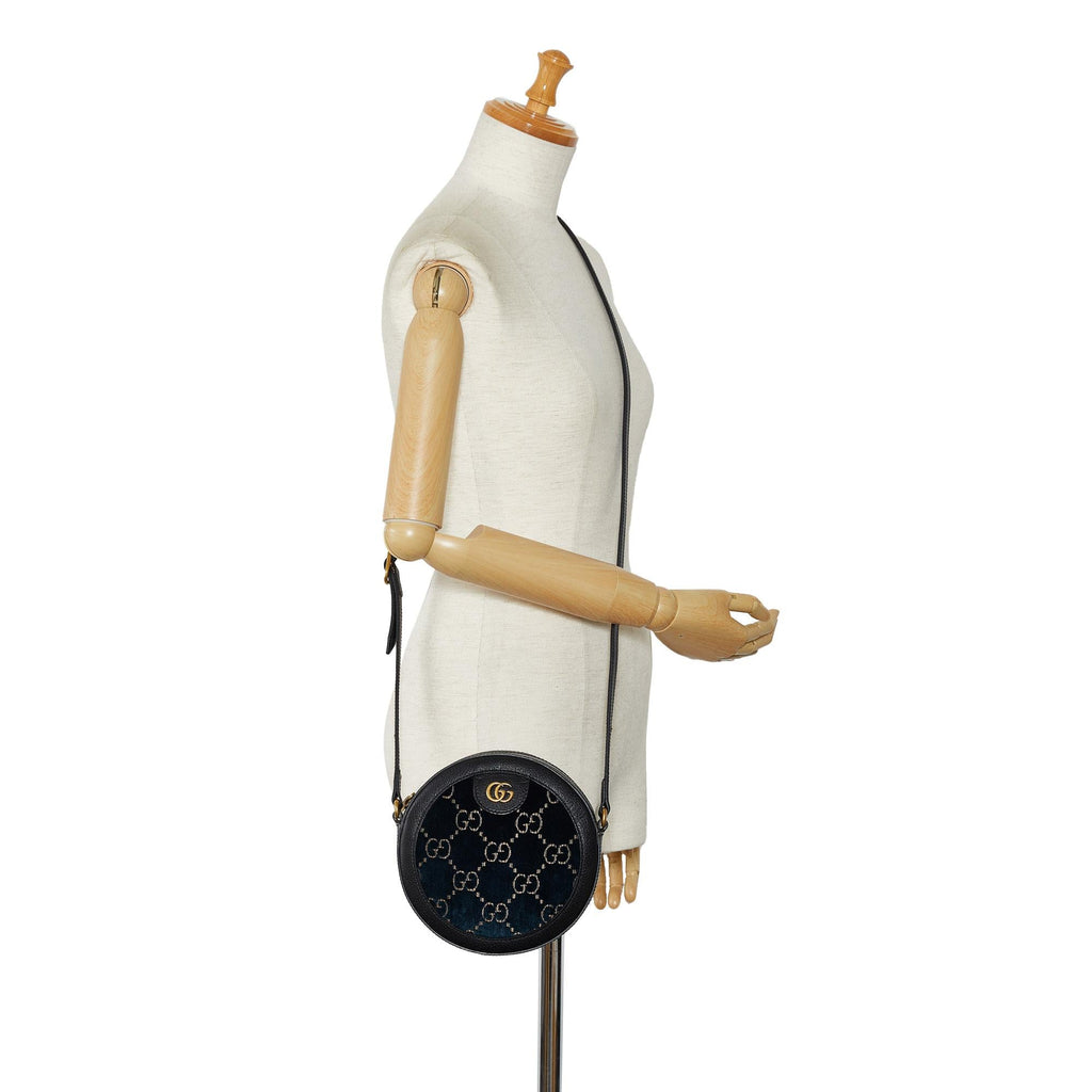 Gucci GG Marmont Round Velvet Crossbody Bag (SHG-dhtY0e)