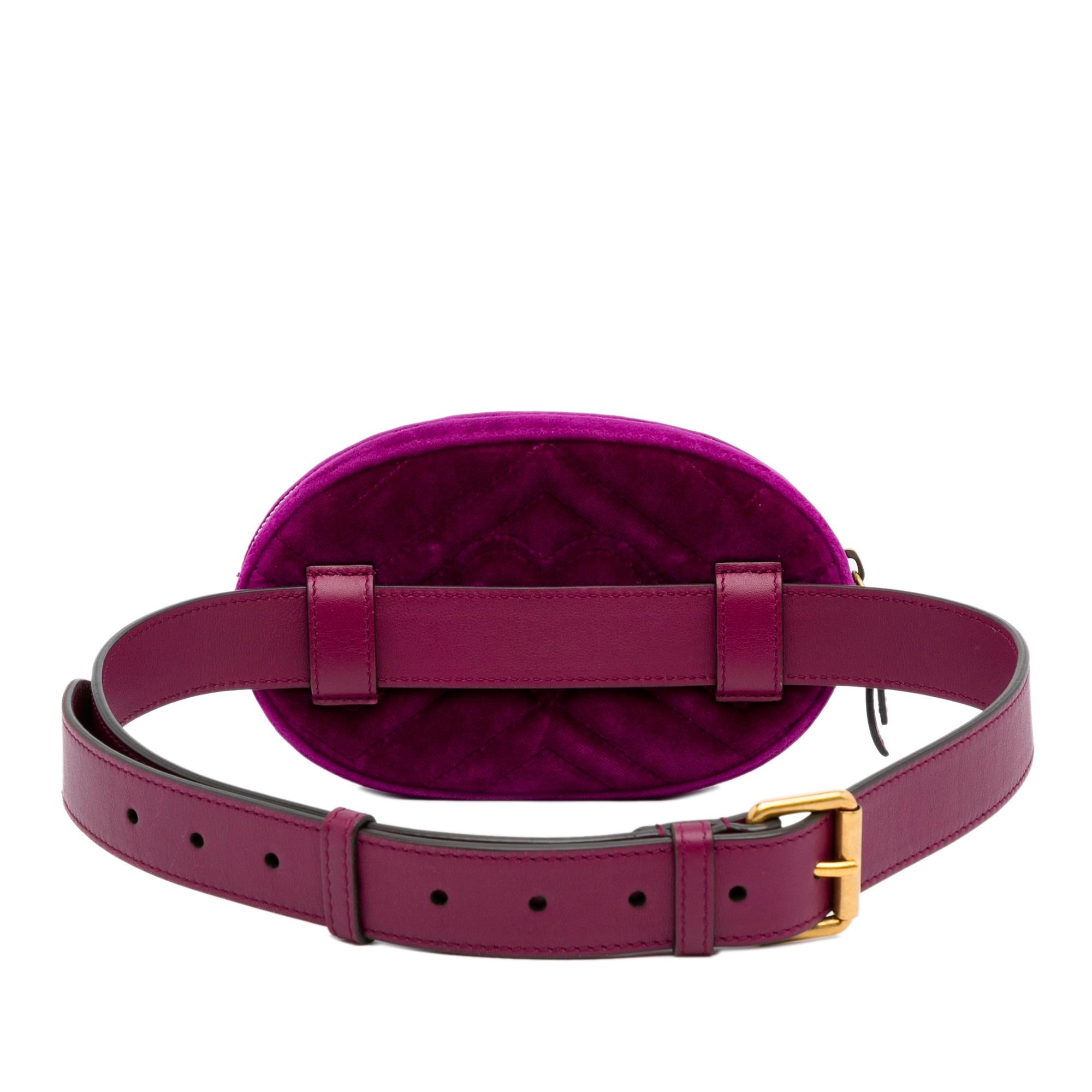 Gucci GG Marmont Velvet Belt Bag (SHG-dSDIGz)
