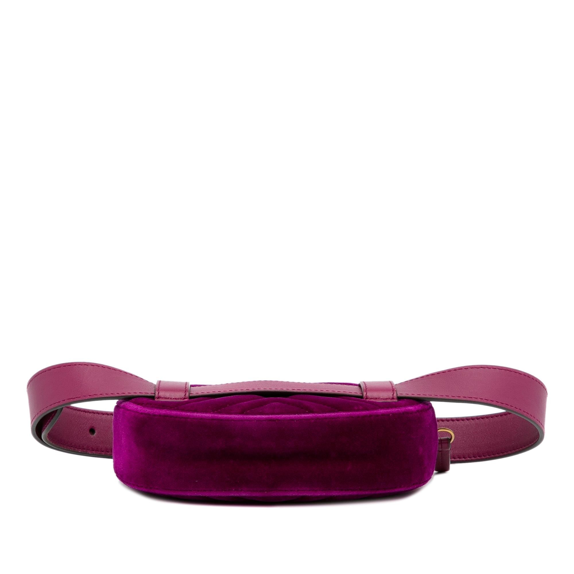 Gucci GG Marmont Velvet Belt Bag (SHG-dSDIGz)