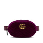 Gucci GG Marmont Velvet Belt Bag (SHG-NELUgw)