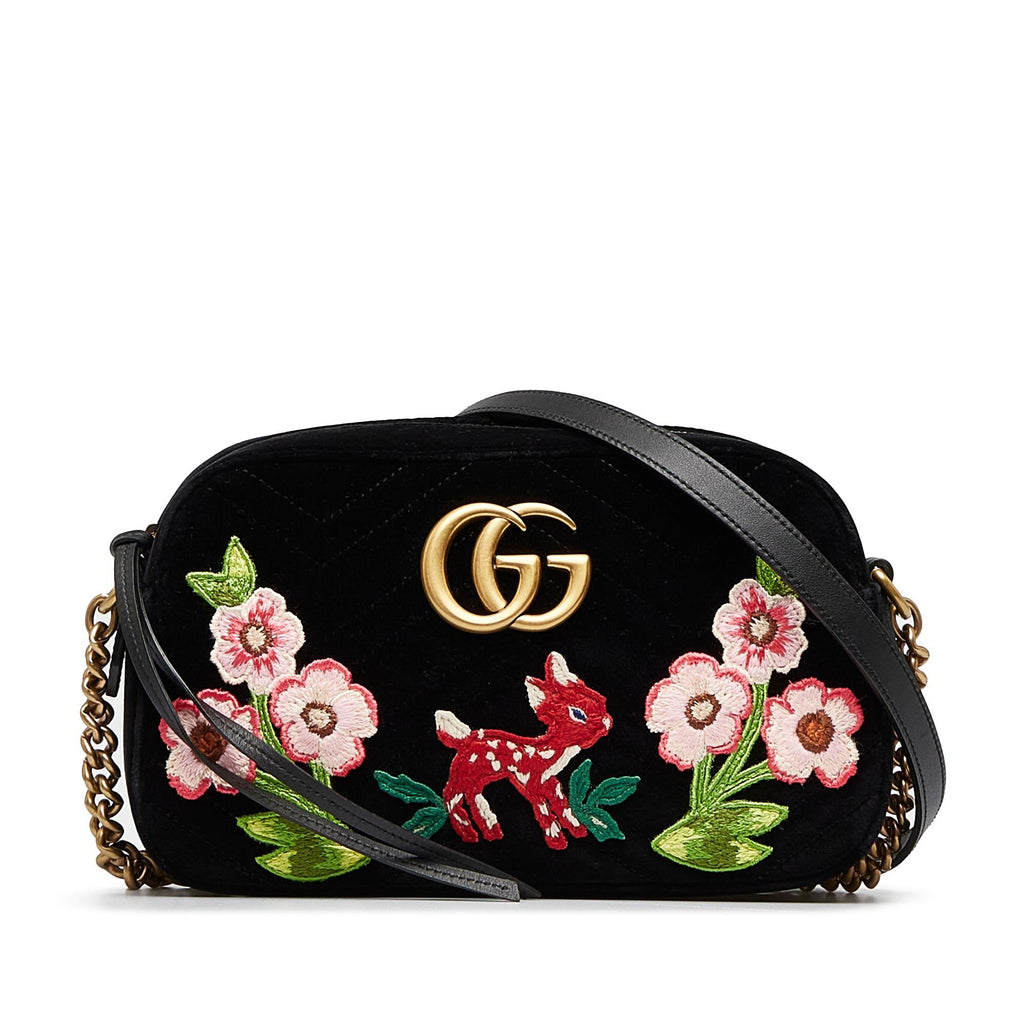 Gucci GG Marmont Velvet Crossbody (SHG-XEPO6u)