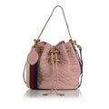 Gucci GG Marmont Web Bucket Bag (SHG-QWqd0K)
