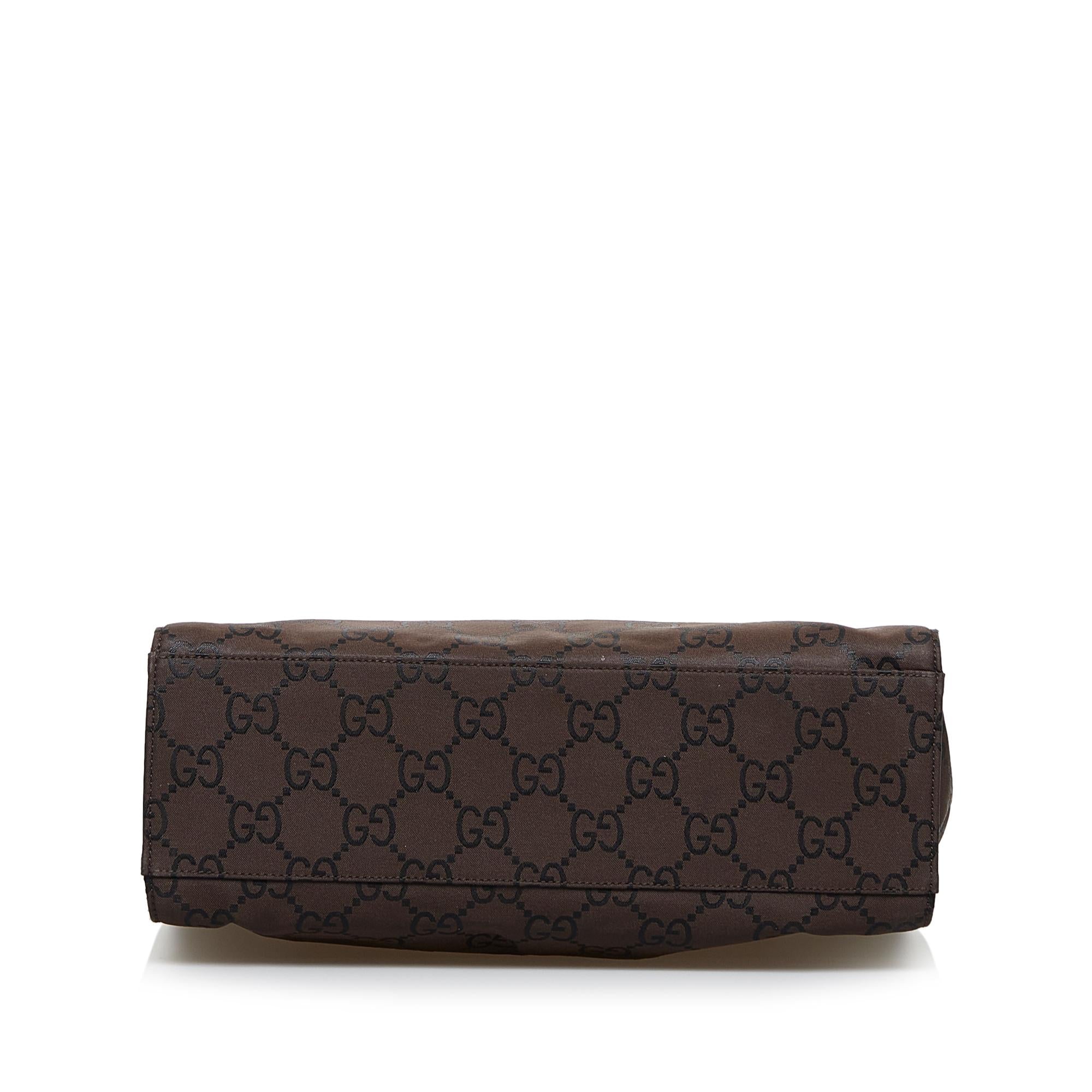 Gucci GG Nylon Bamboo Handbag (SHG-zaUCGl)