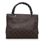 Gucci GG Nylon Bamboo Handbag (SHG-zaUCGl)