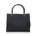 Gucci GG Nylon Bamboo Satchel (SHG-30579)