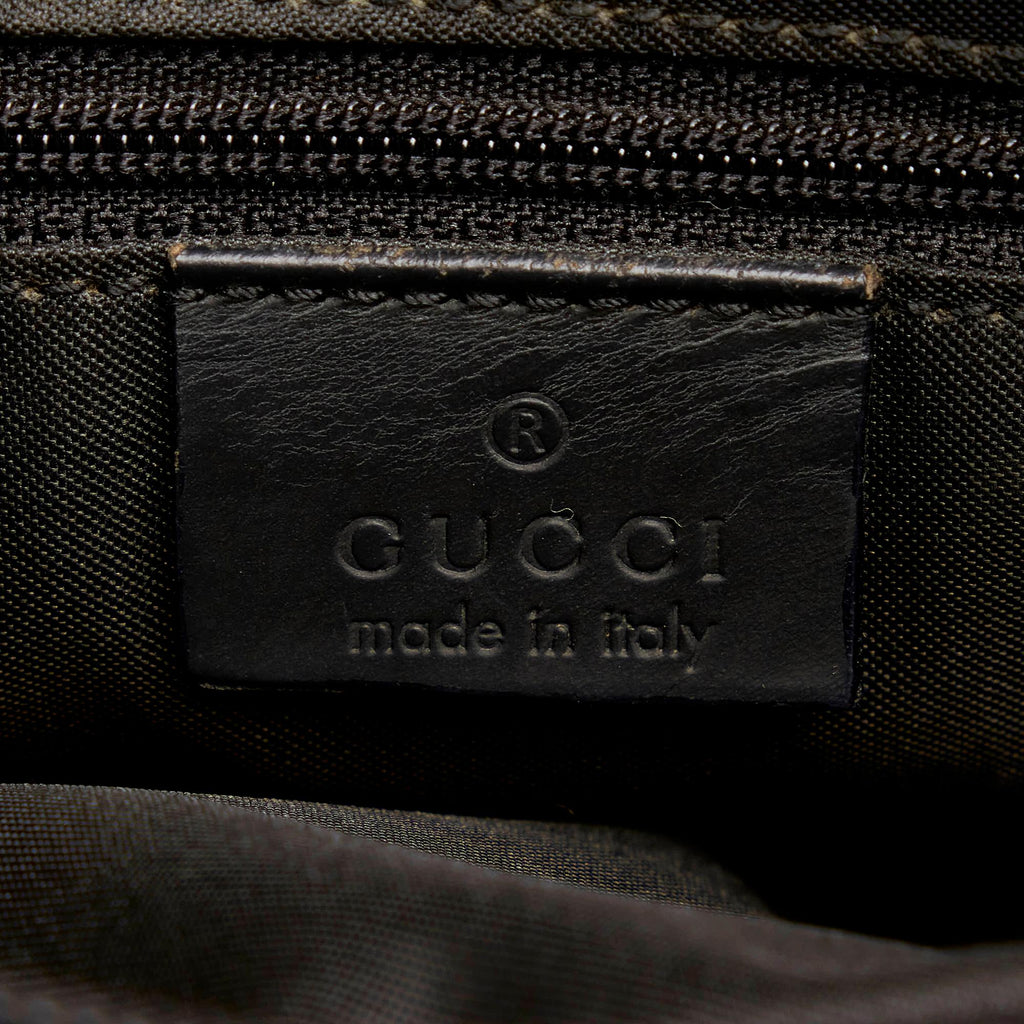 Gucci GG Nylon Bamboo Satchel (SHG-30579)