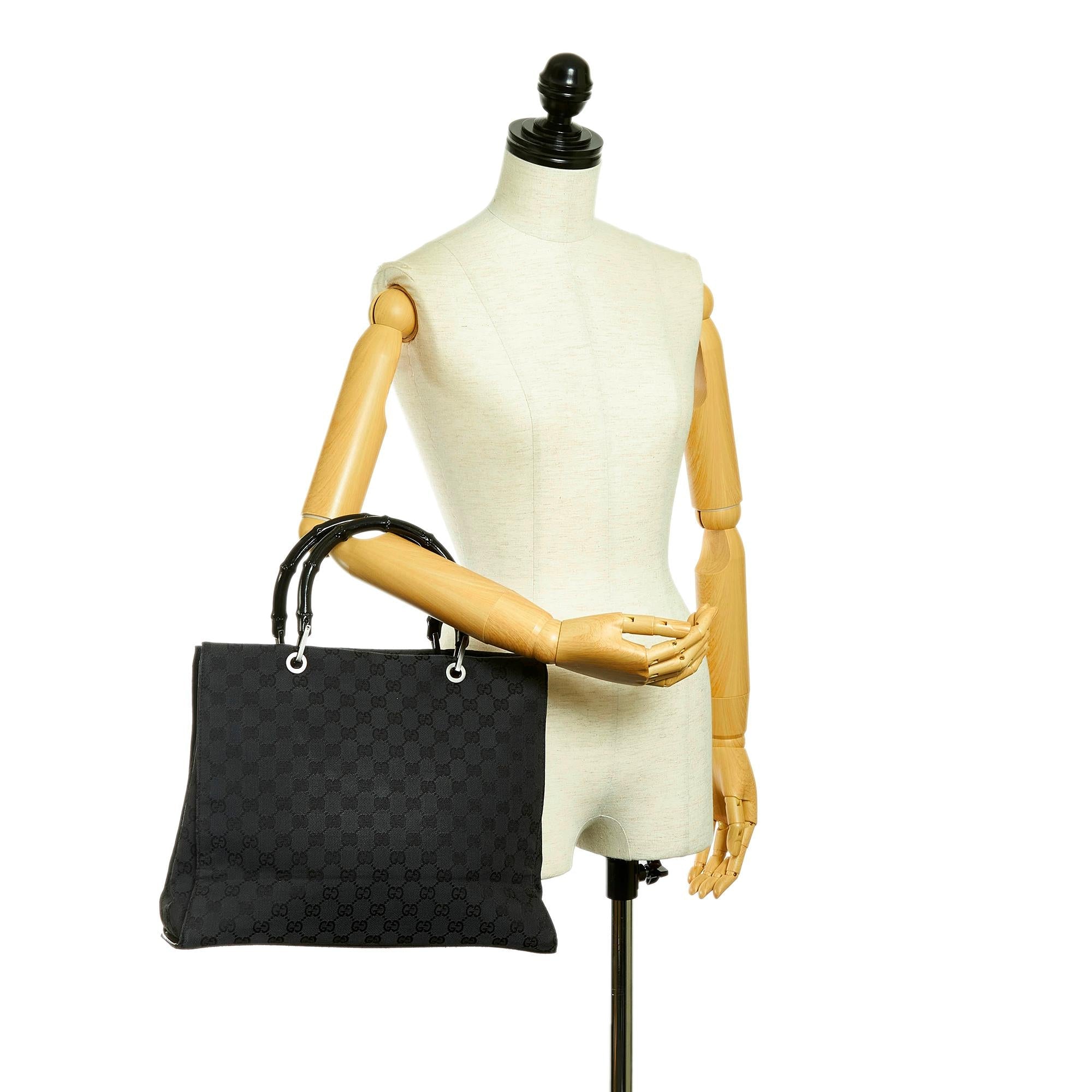 Gucci GG Nylon Bamboo Tote Bag (SHG-31419)