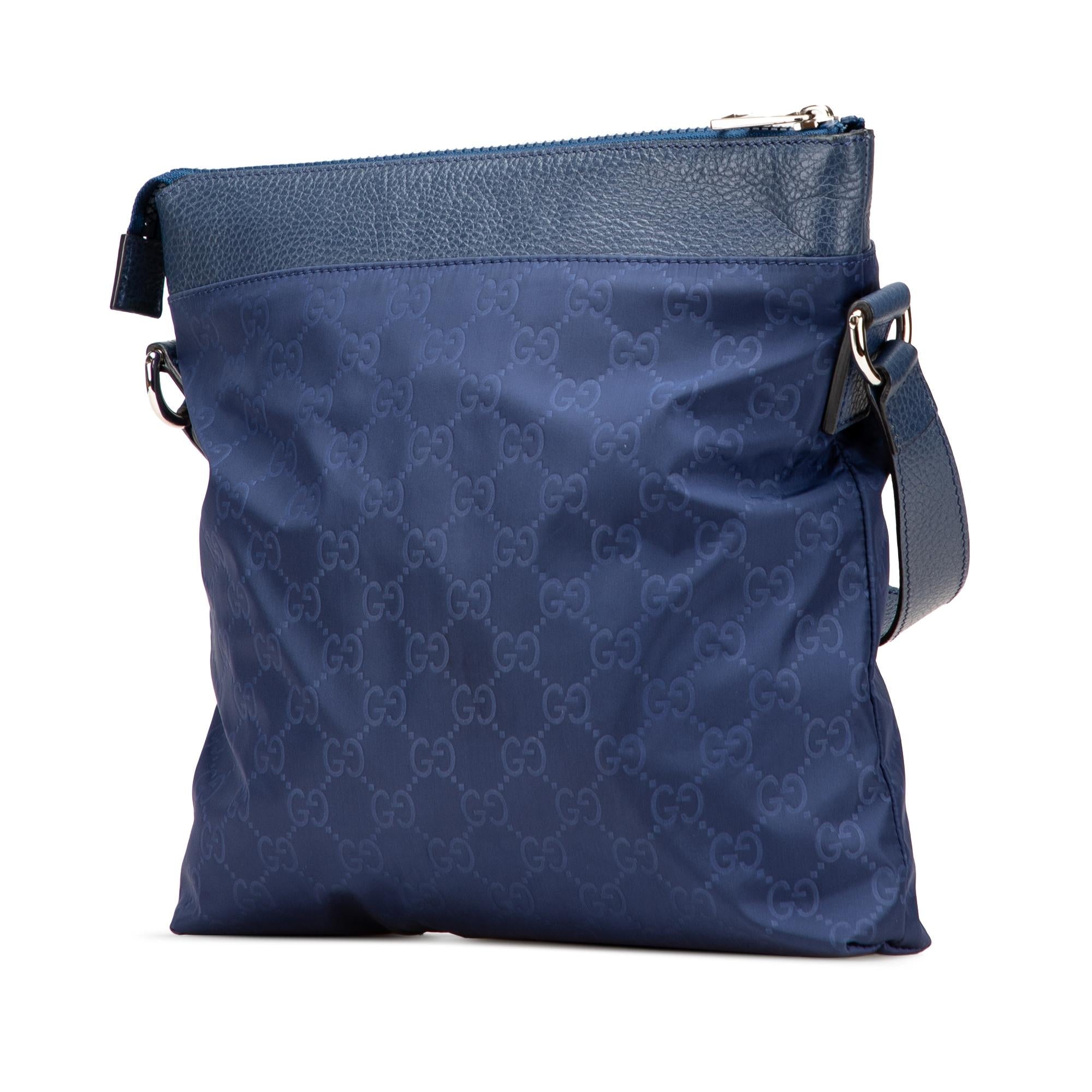 Gucci GG Nylon Flat Messenger Bag
