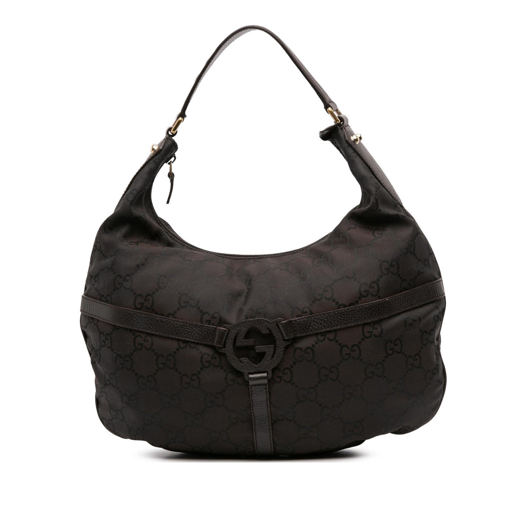 Gucci GG Nylon Reins Hobo Bag