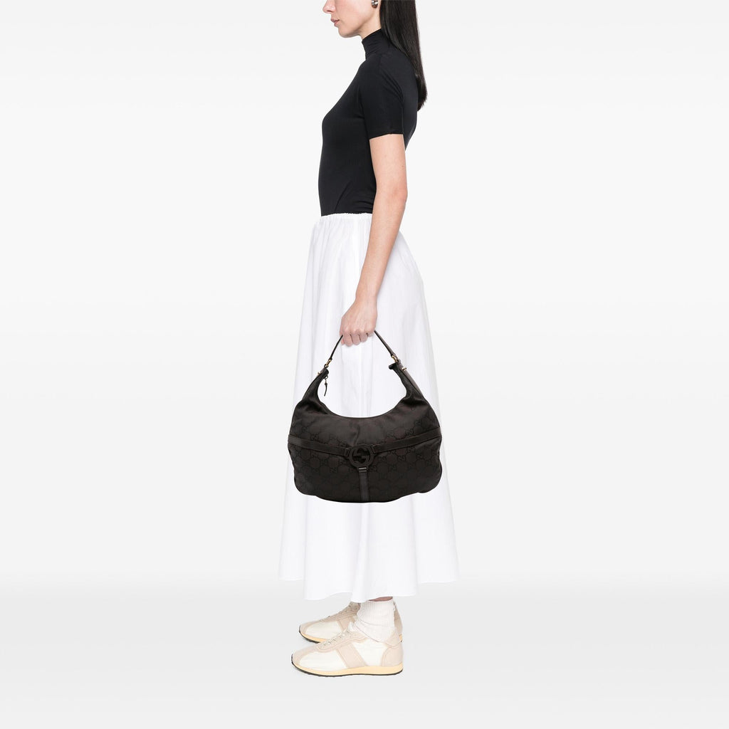 Gucci GG Nylon Reins Hobo Bag