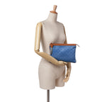 Gucci GG Nylon Top Zip Clutch