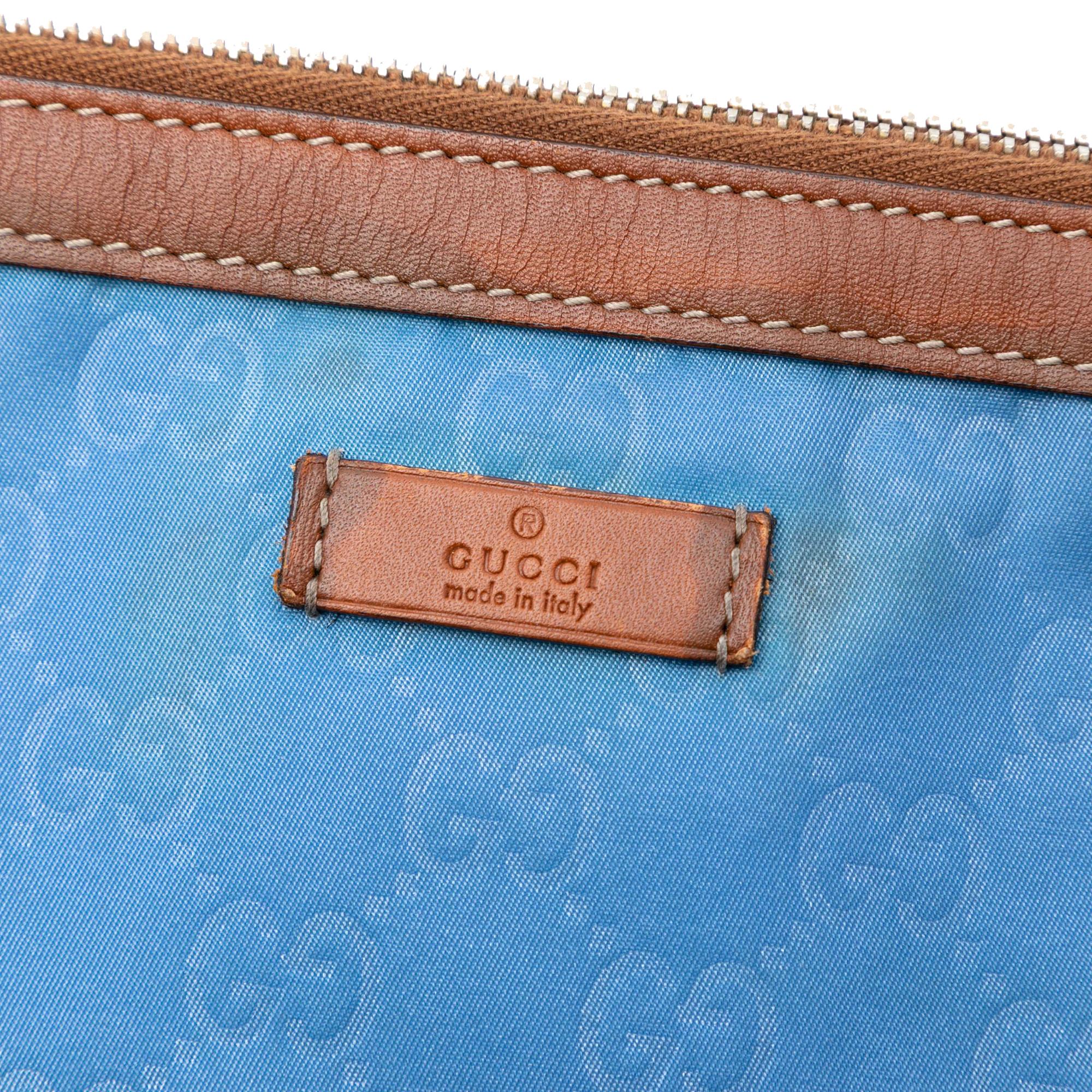 Gucci GG Nylon Top Zip Clutch