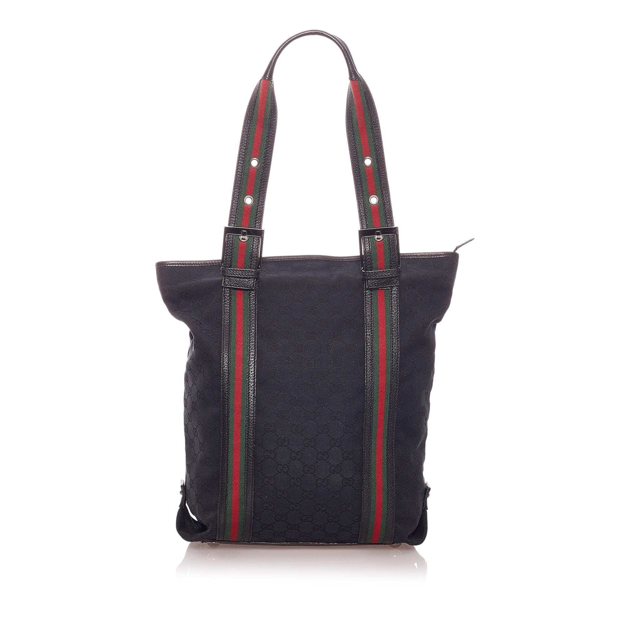Gucci GG Nylon Web Tote Bag (SHG-29033)