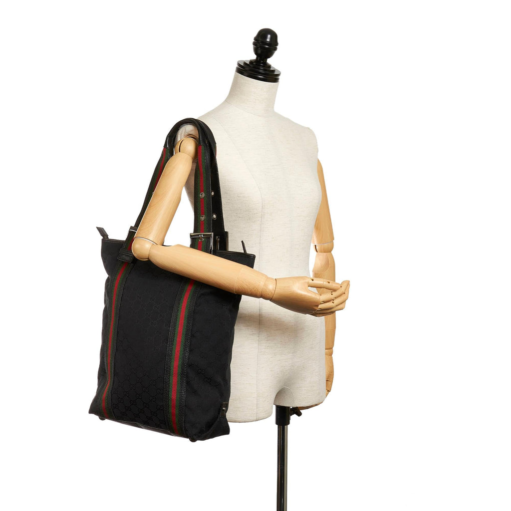 Gucci GG Nylon Web Tote Bag (SHG-29033)